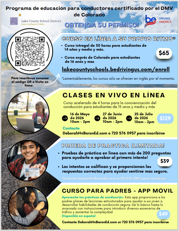 programa de educacion para conductores certificado por el DMV de Colorado