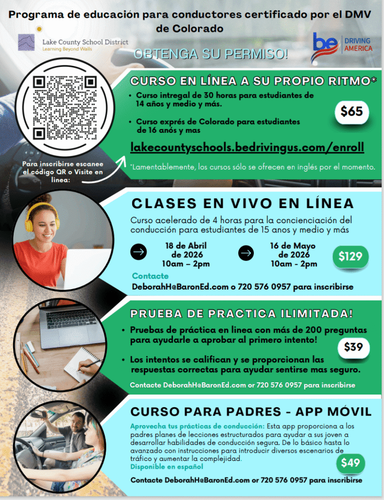 Programa de educación para conductores certificado por el DMV de Colorado