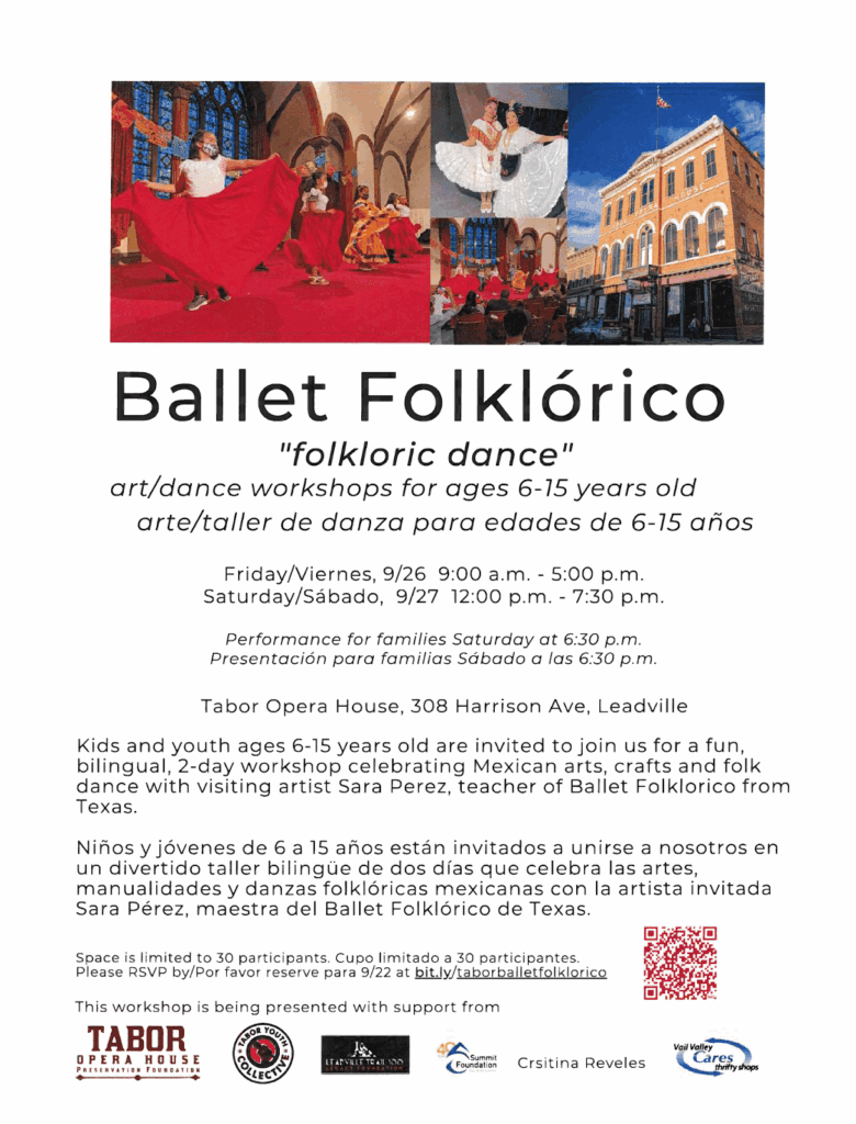 Ballet Folklorico dance lessons with the Tabor Opera House.
