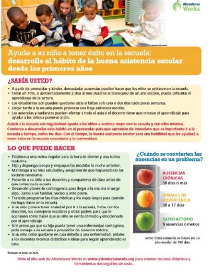 attendance flier Spanish