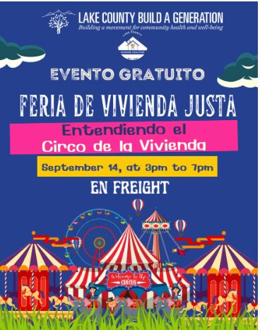 housing event flier at Freight on September 14 at 3pm Spanish