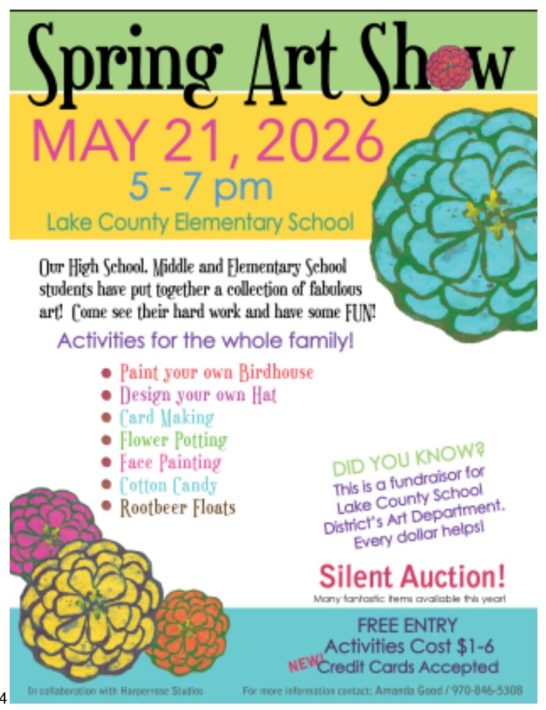LCSD Spring Art Show Flyer
LCES 5-7 pm May 21, 2026 English Flyer