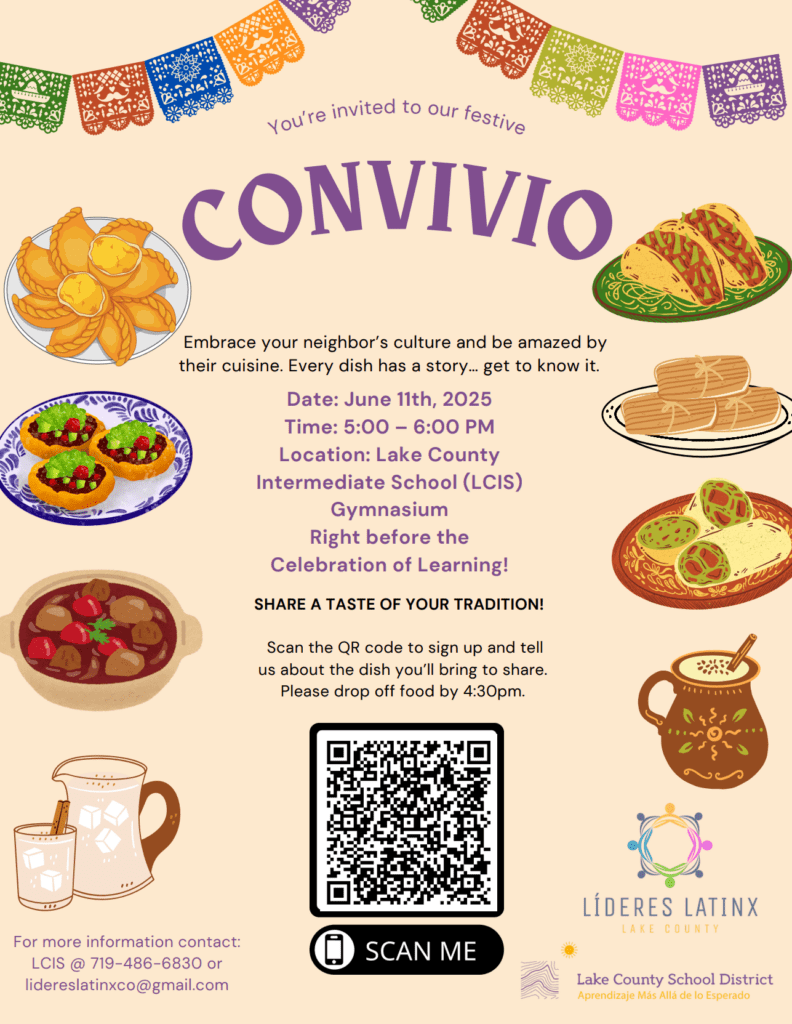 Convivo June 11th 2026 from 5:00 pm to 6:00 pm at LCIS right before celebration of learning poster 
