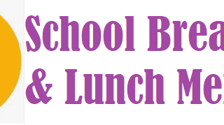 School Panthers Mascot Logo with Text: 'School Breakfast and Lunch Menus'