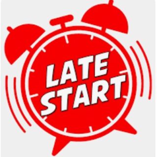 Alarm with late start text title