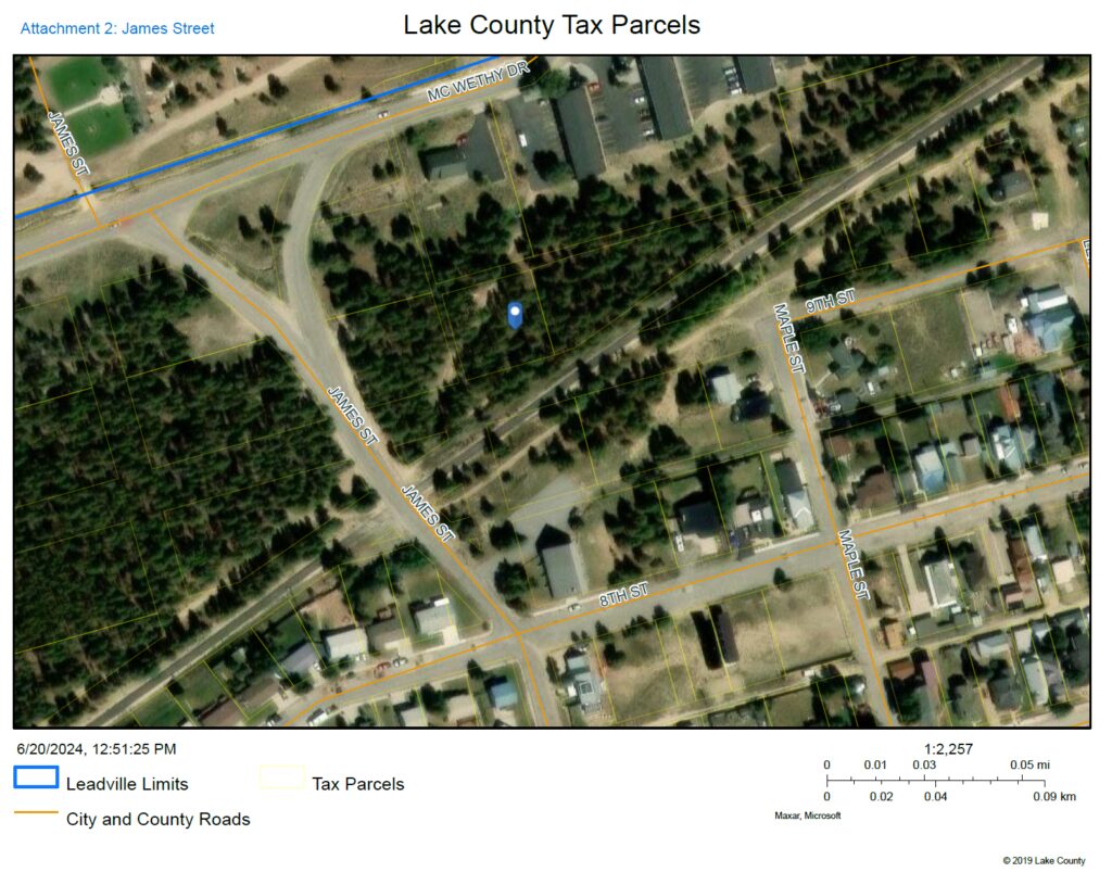 Map of James street parcel