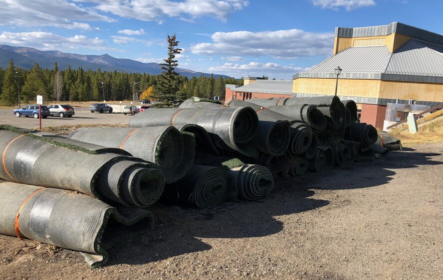 Picture of artificial turf rolls